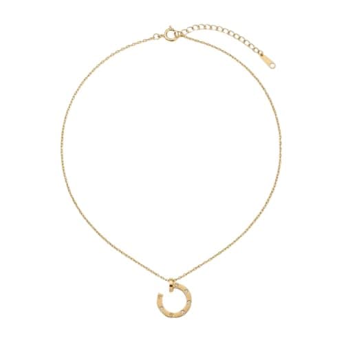 Gold Tone Round Pendant Necklace Thin Chain Fashion Jewelry For Women -Mg_st10036