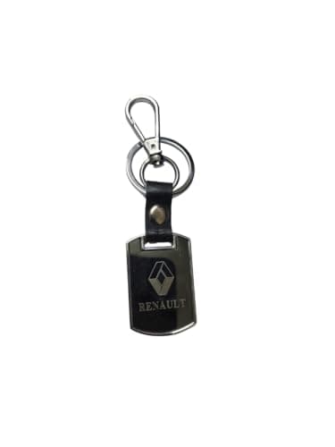 ميدالية مفاتيح معدنية لسيارة R، لون أسود Keychain