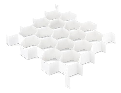 Honeycomb Plastic Drawer Organizer, 12 x 5.2 cm - Assorted Colors Caddy