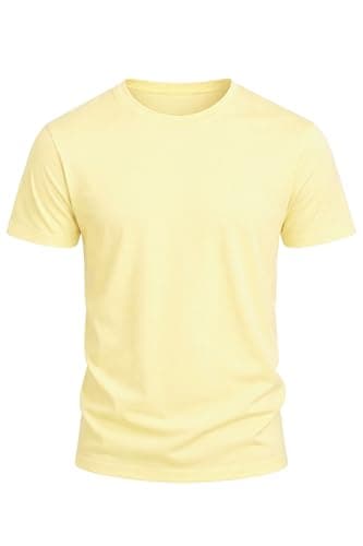 Romba Men's and Women's Basic T-Shirt Half Sleeve - Cotton 95% and 5% Elastic - Suitable for Home or Outdoor - Plain T-Shirt