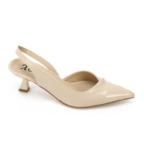 Women's Classic Pointed-Toe Pumps 3CM | Soft Inner Cushioning, Formal & Party Wear, Metallic Finish, Timeless Classic Style, Lightweight & Durable Shoes