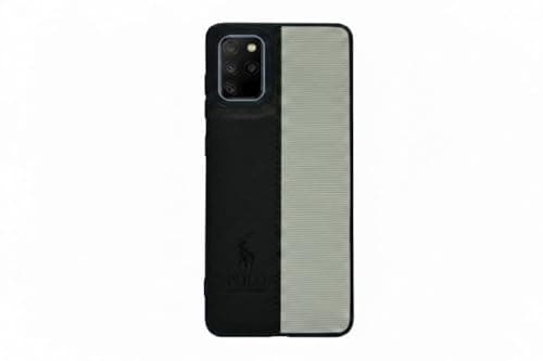 Soft Leather Back Case For Men Women Compatible With Samsung S20 Plus Classic Fashion Luxury Leather Back Case Durable Genuine Leather Lightweight Comfortable Soft Leather (Black) Cellular phone case