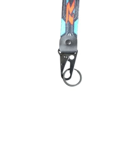 مدلية مفاتيح ، شريط نايلون متعدد الالوان مع كبسون معدني، تصميم أنيق للاستخدام اليومي Keychain