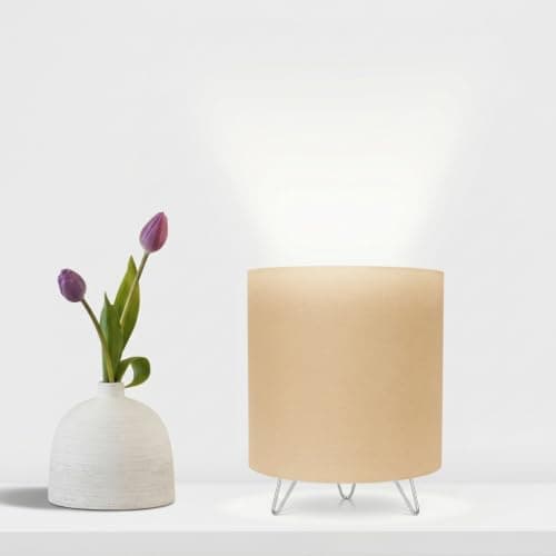 مصباح طاوله اباجوره مودرن لاضافه لمسه دافئه بغرفة أنيق بغطاء قماش فريد | Quiet and comfortable lighting, suitable for bedrooms, durable metal construction Lamp