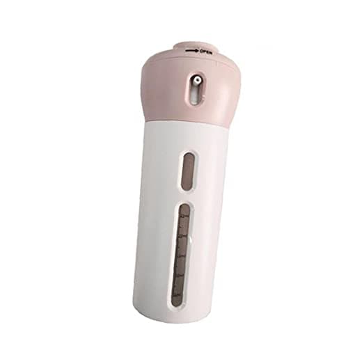 Travel Sub-Bottle Set 4 in 1 Portable Travel Bottles Rotatable Lotion Dispenser Cosmetic Organizer for Outdoor Pink Cosmetic Bottles Cabinet