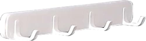 Extendable Sliding Hanger with 4 Hooks No Drill Adhesive Wall Mount Storage hook