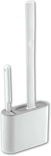 Toilet Cleaning Kit 3 in 1 Large and Small Silicone Brush with Base | Silicone adhesive for mounting, clean tight places, air base, easy deep cleaning, functional design