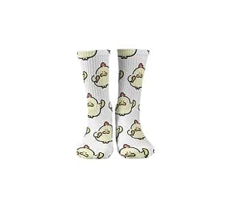 Havana Socks Yellow Chicken Mid Calf Socks H-YC124 | Mid-Calf Length, Cotton Blend, Breathable, Comfortable