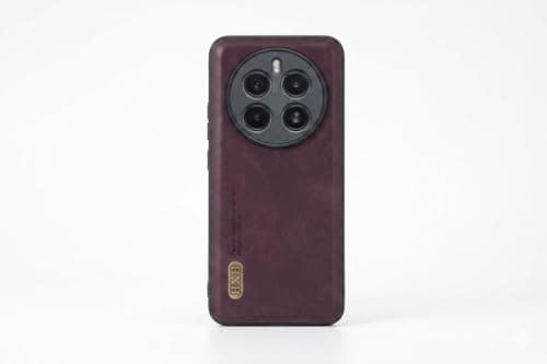 Leather Case For Luxury Faux Leather Protective Case For Stylish Compatible With (Realme 12 Pro) Design Protection Anti Fingerprint Protection Case Made Of Classic Vintage Faux Leather (Wine Red) Cellular phone case