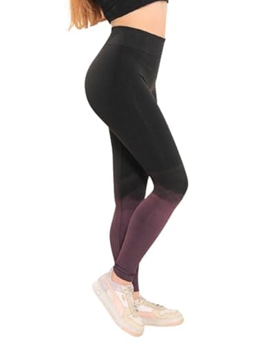 MEZA Women's Sports Leggings New Exclusive Gradient Design Wrinkle and Shrink Resistant High Waist Enhances Body Shaper Fit for Gym and Daily Use Pants