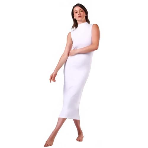 Comodo womens Sleeveless Long Dress With High Neck Base Layer (pack of 1)