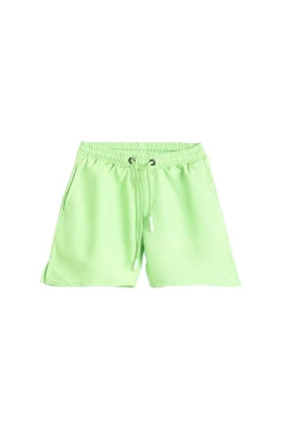 Junior Boys Swim Shorts – Quick Dry Beach Shorts for Swimming, Summer Vacation & Pool Wear, Green, 08