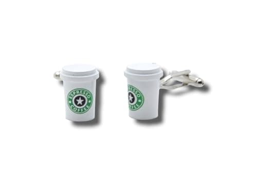 Marco Capelli Stainless Steel Cufflinks For Men Coffee Cup Cuff link