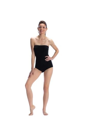Carina Strapless Snap Closure Bodysuit for Women Leotard