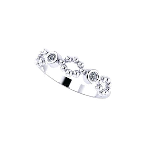 3 Diamonds 3370159539524 Platinum Plated Ring for Women with Zircon Stone - Silver