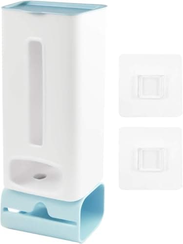 Plastic Bag Holder with Lid and Roll Holder for Kitchen and Bathroom Storage and Organization in a Practical and Stylish Way for All Home Item container