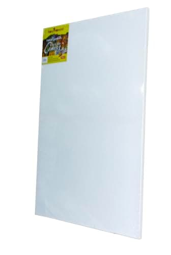 Square Blank Canvas 90Cm X 120Cm White - 100% Cotton Artist Big Size Canvas Boards For Painting, Acrylic Pouring, Oil, Water Color Paint Dry & Wet Art Media Reinforced art surface
