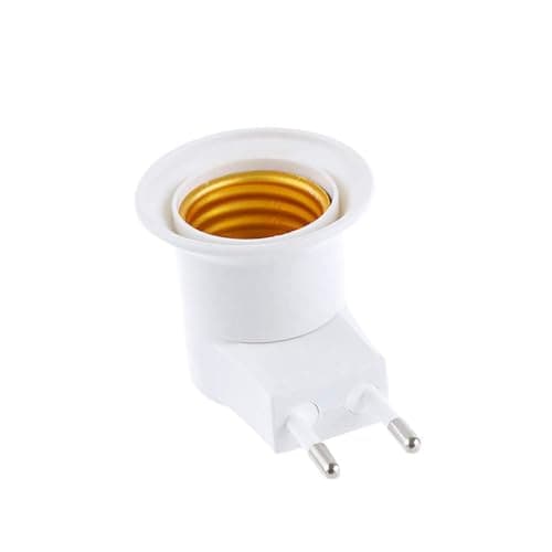 Light Socket To Plug Adapter E27 With Switch 2 Pin Converter Plug Bulb Holder Power Extension Socket Electrical Lamp Holder Socket Adapter Home Office Travel Use (1 Pcs)