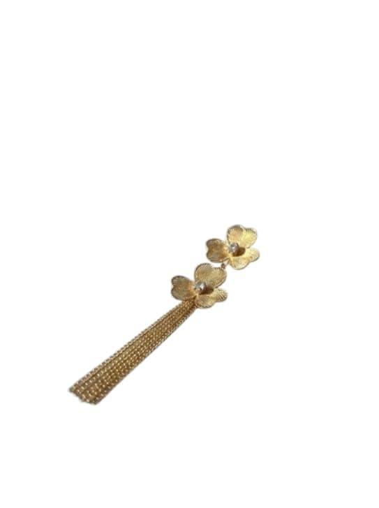 Elegant Double Flower Stainless Steel Earrings Stylish Daily Ear Jewelry