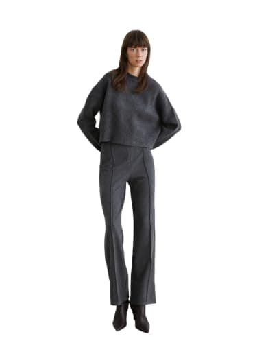 LC WAIKIKI Woman Elasticated Waist Wide Leg Women's Knitwear Trousers Pants