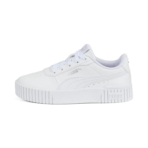PUMA Girls' Carina 2.0 hk Trainers, White Almond Blossom Dusty Aqua Pink Blue, 29 EU