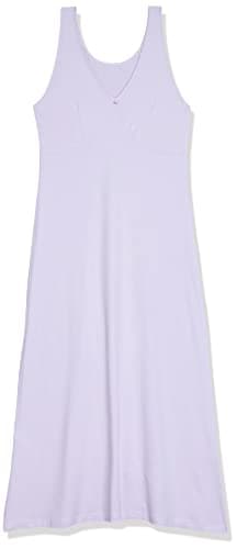 Dahab Plain Sleeveless V Neck Cotton Full Slip for Women - Light Purple L