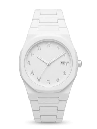 Luxury Unisex White Carbon Wrist Watch + Date Display+Extra Watch Stone Gift Elegant Gift Packaging#