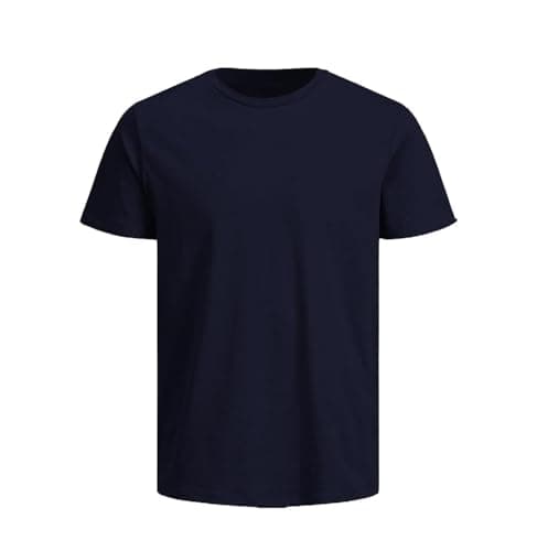 ISTANBUL MODEL Men’s Plain T-Shirt, Round Neck Short Sleeve Tee, 95% Cotton & 5% spandex Stretch, Regular Fit, Pack of 1