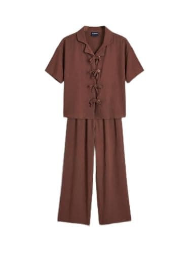 LC WAIKIKI Girls' Shirt and Trousers with Bow Detail