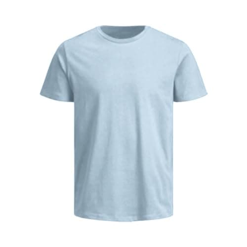 ISTANBUL MODEL Men’s Plain T-Shirt, Round Neck Short Sleeve Tee, 95% Cotton & 5% spandex Stretch, Regular Fit, Pack of 1