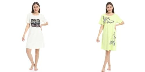 KADY Womens Bundle of 2 sleepshirt short sleeves Bundle of 2 sleepshirt short sleeves