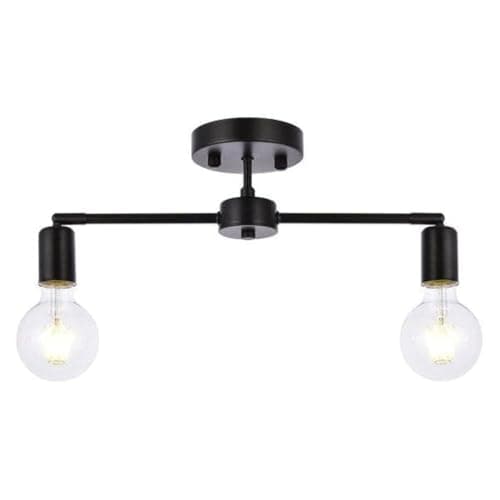 Spoon 2 Bulb Without Bulbs 20x40x20cm Black EG$P188