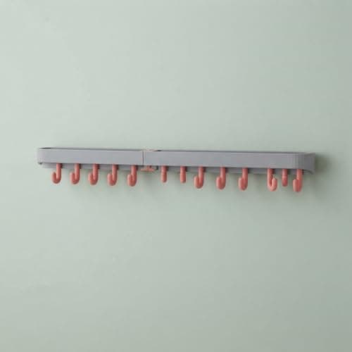 Multi-purpose Rotating Hook Hanger with 8 Movable Hooks Adhesive Wall Mount Space Saving Organizer for Kitchen Bathroom and Narrow Spaces White