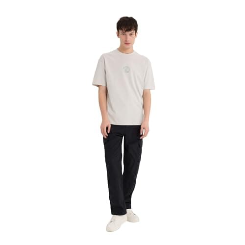 DeFacto Short Sleeve T-Shirt Grey,S