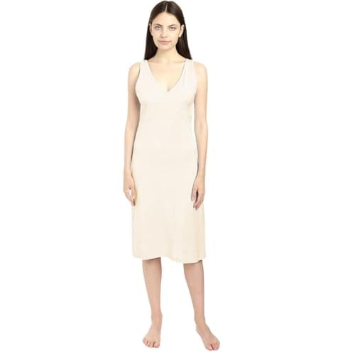 Dahab Womens Cotton Basic V-Neck Full Slip Full Slip