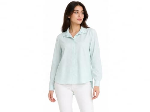 Women's Long Sleeve Collared Button-Down Shirt