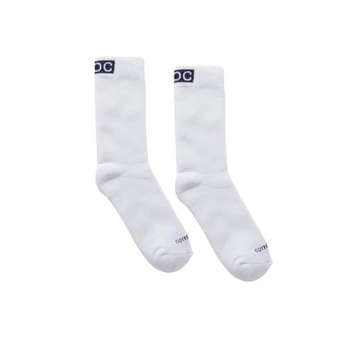 Cottonil Pack of 2 Full Towel Cushion Cotton Crew Sport Socks, Plain Color, Athletic Comfort Fit