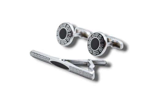 Marco Capelli Cufflinks & Tie Pin Luxury Set Box For Men CT12 Jewelry