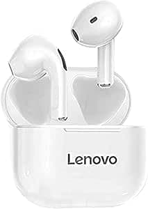 LENVO TWS LP40 Wireless In-Ear Bluetooth 5.0 Dual Stereo Noise Reduction Bass Touch Control Long Standby Earphone Sport Earbuds Android Stereo Headset - White Headphones