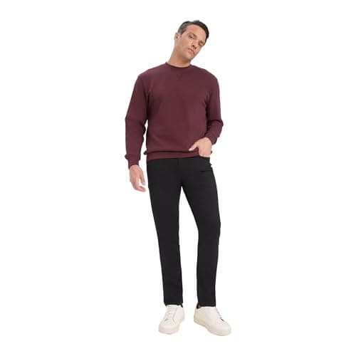 DeFacto Mens Casual Regular Fit Crew Neck Knitted Sweat Shirt E8339AX Sweat Shirt (pack of 1) Sweatshirt