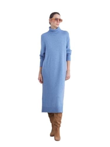 LC WAIKIKI Woman Turtleneck Oversize Knitwear Dress