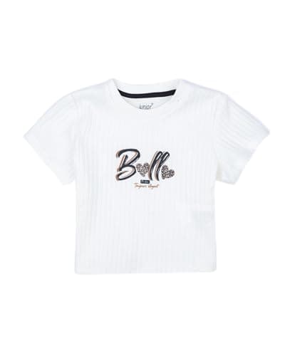 junior Girls Printed Round Neck T-Shirt with Short Sleeves T-Shirt (pack of 1)