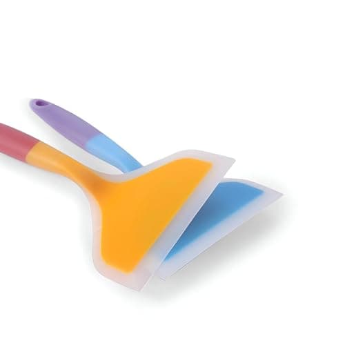 Kitchen Accessory - Large Non-Stick Silicone Spatula for Flipping and Serving Pancakes, Omelettes, Fish, and More, Heat Resistant, Food Safe, Dishwasher Friendly (2piece)
