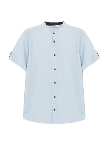 LC WAIKIKI Grandad Collar Textured Boys' Shirt