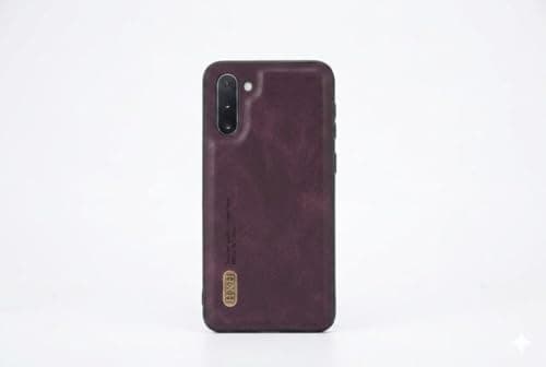 Leather Case For Luxury Faux Leather Protective Case For Stylish Compatible With (Samsung Note 10) Design Protection Anti Fingerprint Protection Case Made Of Classic Vintage Faux Leather (Wine Red) Cellular phone case