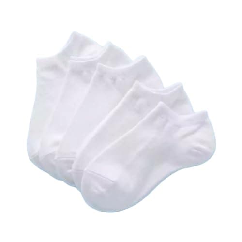 White Ankle Socks, Pack of 3 Pairs, Low Cut | No-Show Style, Everyday Wear, Unisex Design, Soft Fabric, Casual Use