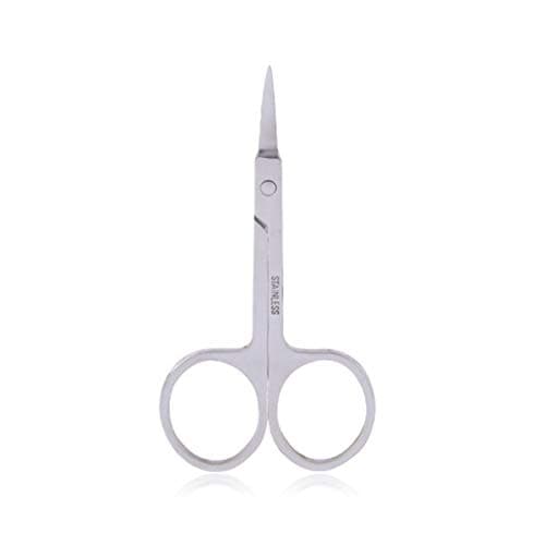 Curved Eyebrow Trimming Scissors for Ladies Women Beauty Scissor Facial Hair Grooming Trimmer Stainless Steel Professional Nose Hair Scissors Beard Moustache Eyelash Eyebrow Trimmer for Men Women