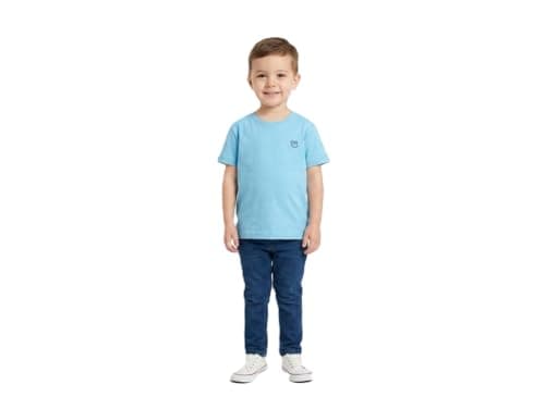 Pebeo Boys Solid Short Sleeve Comfortable and Stylish T-Shirt Sky Blue 5Y