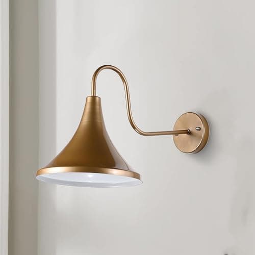 El Rawda Modern Elegant Wall Lamp - Gold, 27 cm (L) x 40 cm (W) x 0 cm (H), Suitable for Dining Room, Kitchen, Bedroom Light fixture