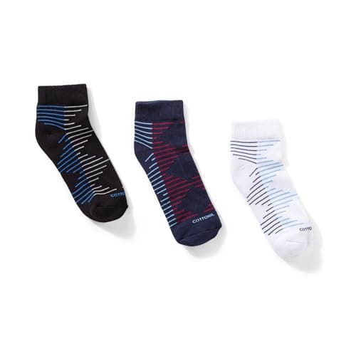 Cottonil Pack of 3 Printed Cotton Socks for Men